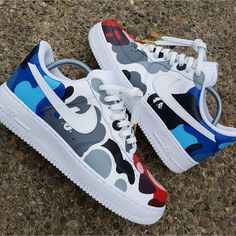 Sneakers Decoration, Celebrity Streetwear, Drip Shoes, Nike Drip, Shoes Af1, Shoes Painting, Nike Airforce1, Customized Shoes, Painted Nikes