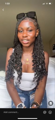 Curly Twists Braids Black Women, Short Boho Senegalese Twist, Boho Senegalese Twist Medium, Knotless Twists With Curls, 16 Inch Braids, Passion Twists Mid Back, Short Senegalese Twist With Curly Ends, Boho Braids Curly Ends, Small Senegalese Twist With Curly Ends