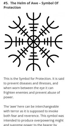 the symbol for protection and protection is shown in this text description, which includes an image of