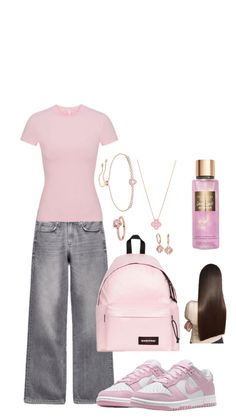 #pink #school #outfit School Outfit, Pink