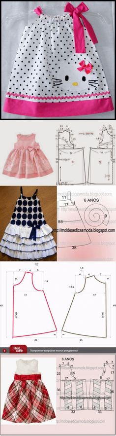 Toddler Sewing Patterns, Kids Clothes Diy, Girls Clothes Patterns, Girls Dresses Sewing