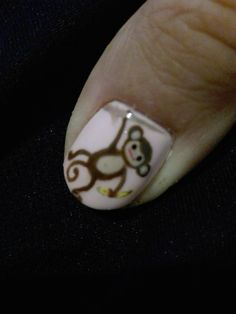 Monkey Nail Art Design, Monkey Nails Design, Monkey Nails, Lexi Nails, Hippie Nails, Pretty Gel Nails, Really Cute Nails, Sparkle Nails