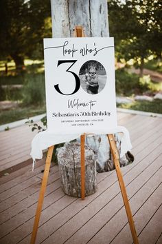 a wooden easel with a sign that says, for who's welcome to