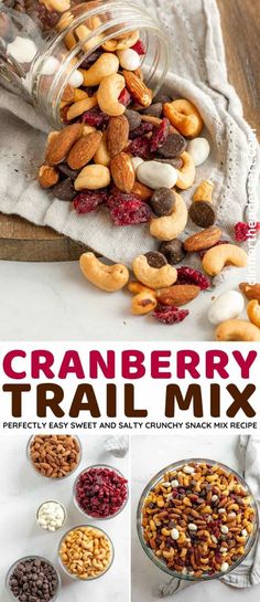 the cranberry trail mix recipe is ready to be eaten