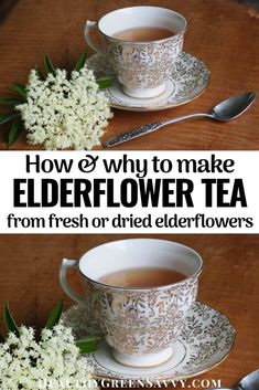 how to make elderflower tea from fresh or dried elder flowers