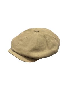 a beige hat on a white background