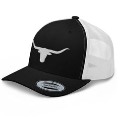 PRICES MAY VARY. 47% Cotton/28% Nylon/25% Polyester Made in the USA and Imported Adjustable Plastic Snapback closure Hand Wash Only Trendy retro trucker cap with longhorn and cowboy theme perfect for rodeo, ranch, and outdoor activities Durable polyester and cotton blend construction with mesh back panel for maximum breathability and comfort Adjustable snapback closure ensures one size fits most adults; measures 8.9cm crown height with head circumference of 54.9-60cm Ships in protective box to k Men’s Hats, Country Hoodies, Country Hat, Snapback Hats Men, Texas Western, Country Hats, Cowboy Gifts, Farm Ranch