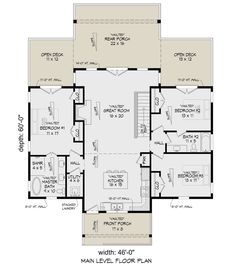 the first floor plan for a home