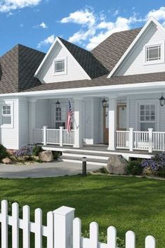 Craftsman single family house Home Building, Family House, 3d Rendering, In 3d