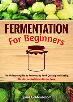 the book cover for fermentation for beginners by grace goldenbloom