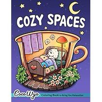 cozy spaces coloring book for kids