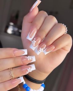 Adorable Nails, Summery Nails, Girly Acrylic Nails, Short Acrylic, Unique Acrylic Nails, Short Acrylic Nails Designs, Pink Acrylic Nails, Girls Nails, Square Acrylic Nails