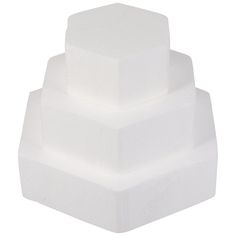 three tiered white cake stand on top of each other