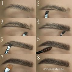 Eyebrows For Face Shape, Eyebrows Shape, Straight Eyebrows, Straight Brows, Membentuk Alis, Bentuk Alis, Maquillage On Fleek, Mekap Mata, Tweezing Eyebrows