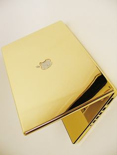 Gold macbook = the coolest thing since bacon. Seriously.  Is my writing worth THIS?!?!  BaconOnly.com Macbook Pro Laptop, Gold Everything, All That Glitters Is Gold, Gold Apple, Gold Digger, Golden Girl, Gold Rush, All That Glitters, Color Dorado