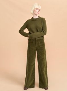 Isadora High-Rise Wide-Leg Corduroy Pant | La Ligne NYC Marin Sweater, Womens Winter Pants, Wide Leg Corduroy Pants, Corduroy Pant, Chelsea Girls, Leveling Up, Winter Pants, Classic Pants, Denim Outerwear