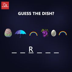 the words guess the dish are in different colors