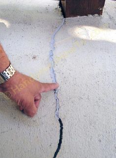 This project explains how to repair a cracked concrete patio with QUIKRETE® Concrete Repair (No. 8620) caulk. Cracked Concrete, Easy Home Improvement, Patio Slabs, Patio Projects