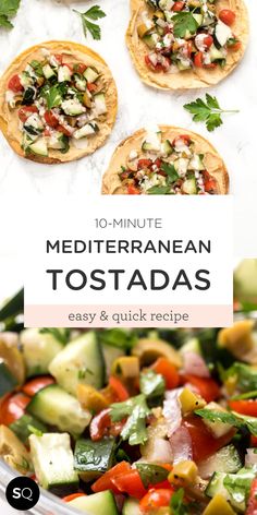 an image of mexican tostadas with text overlay