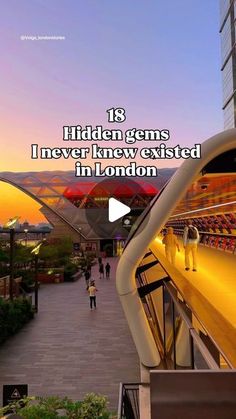 an advertisement for the hidden gems in london