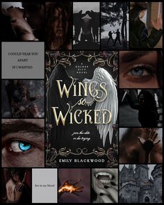 a collage of photos with the words wings and witches