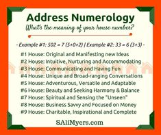 a sign that says address numerology what's the meaning of your house number?