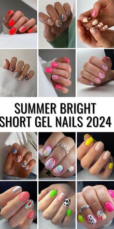 Transform your summer look with short gel nails summer bright 2024, featuring an innovative orange pink design that's both eye-catching and stylish. These nails are all about embracing the vibrant energy of summer, with their bright colors and cute designs making them a standout choice for any fashion-forward individual. End Of School Nail Ideas, Bright Spring Nails 2024, Short Gel Nails Summer Bright, Bright Summer Nails 2024, Summer 2024 Nails Design, Bright Summer Acrylic Nails Short, Short Gel Nails Summer 2024, Fun Summer Nails 2024, Short Summer Nails 2024