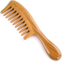 Comb For Curly Hair, Hair Tool Set, Detangling Comb, Handmade Comb, Wood Comb, Wooden Comb, Round Handle, Diy Hair Mask, Curly Girl Method