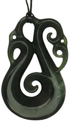 a black pendant with swirls hanging from it's back end, on a white background