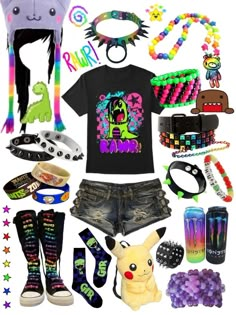 Sence Kid Outfits, Sence Kid Emo, Sence Style, Scene Queen Outfit, Scenemo Outfits, Scene Fit