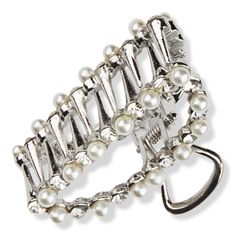 Elite Classic Silver-Finish Claw Hair Clip -  Encrusted with shiny rhinestones and pearls, this Elite Classic Silver-Finish Claw Hair Clip from Scunci holds hair back in style and adds an elegant touch to any look.    Features     Shiny rhinestones and pearls add dazzle to your look Eye-catching silver finish Perfect for formal occasions and dressing up any outfit Slides easily into hair and clips firmly for a secure hold   - Elite Classic Silver-Finish Claw Hair Clip Jaw Clip, Claw Hair Clip, Claw Hair Clips, Hair Back, Dressing Up, Claw Clip, Ulta Beauty, Hair Clip, Hair Clips