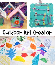 an outdoor art project for kids to make