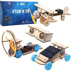 Build Your Own Wooden Modelsthis Stem Kit Can Diy Into 4 Projects With Step By Step To Create Solar Power Racer, Electric Biplane Glider,Wooden Binocular And Wind Power Car Which Helps Children Build A Solid Foundation In Science, Technology, Engineering And Mathematics At An Early Age. No Welding And Glueeasy Self-Assembly.Our Mechanical Toy Is Cut With Exquisite Laser Technology Includes All The Parts Except Batteries. No Need For Screws Or Tools Improve Your Child's Imagination And Creativity Solar Power Kits, Solar Powered Cars, Science Kits For Kids, Solar Car, Stem Kits, Science Projects For Kids, Gifts For Teen Boys, Power Cars, Science Experiment