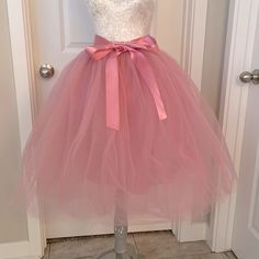 Never Worn. Perfect For Halloween, Birthday Party! Party Season Tulle Skirt, Pink Fitted Halloween Skirt, Princess Tulle Skirt For Party, Princess Style Tulle Skirt For Party, Pink Tulle Skirt For Party, Pink Lined Petticoat For Party, Pink Party Petticoat With Lined Skirt, Party Petticoat With Lined Skirt In Pink, Pink Skirt For Spring Costume Party