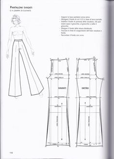 an open book showing the front and back view of a woman's jumpsuit