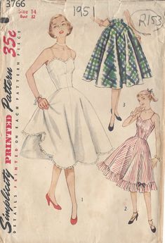 an old fashion sewing pattern from the 1950's