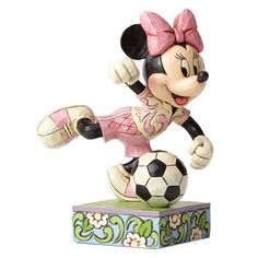 Disney Traditions Minnie Mouse Soccer Goal Statue Mickey Mouse Figurines, Animated Halloween Props, Disney Figures, Trick Or Treat Studios, Barbie Collector Dolls, Disney Traditions, Disney Figurines, Mini Mouse, Soccer Goal