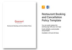 Restaurant Cancellation Policy Template A well-structured cancellation policy is a crucial component of any restaurant’s operations. It outlines the terms and conditions related to can...