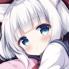 Anime Art, White, Kawaii