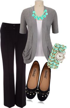 Outfits Mit Leggings, Shoes Business, Stitch Fix Outfits, Gray Cardigan, Business Outfit, Looks Chic, 가을 패션