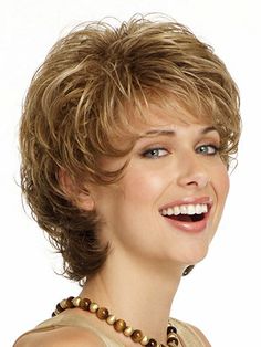 Curled Shag, Dark Blonde Highlights, Corte Bob, Hair Haircuts, Macaroni Salad, Short Wigs