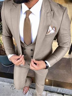 Green Men's Prom Suits Fall Wedding Suits 3 Piece Solid Colored Tailored Fit Single Breasted One-buttons 2024 2024 - $109.99 Men Suit Wedding, Green Suit Men, Olive Green Suit, Green Wedding Suit, Mens Wedding Suits, Olive Green Weddings, Groom Wedding Attire, Branding Inspo, Wedding Suits Groom