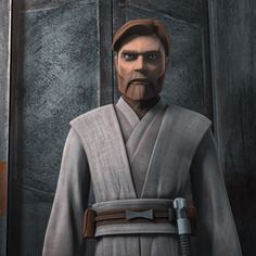 an animated image of a man in a star wars outfit