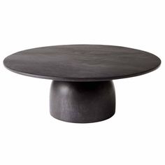 a round table with black wood top and metal base on an isolated white background for use as a centerpiece