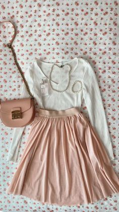 Balletcore outfit / girly outfit inspo / pink outfits / coquette aesthetics Elegant Coquette Outfit, Coquette Church Outfits, Romantic Academia Aesthetic Outfit Pink, Classy Coquette Outfits, Coquette Date Outfit, Girly Girl Aesthetic Outfits, Cocette Aesthetic Outfits, Coquette Pink Outfit, Croquette Outfits