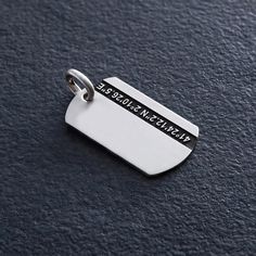 Military dog tag, a symbol of honor, identity, and personal expression. This engraved dog tag is not just a piece of jewelry; it's a statement of strength and pride, perfect for those who appreciate military-inspired accessories. Crafted with precision, this military silver tag exudes a rugged elegance that captures the essence of army jewelry. It's not just a simple name tag necklace; it's a symbol of valor and individuality. The silver tag necklace is designed to make a lasting impression. Material: 925 sterling silver Average weight: 6.0 g. Size: 1.2 x 0.6 in -  3.0 x 1.6 cm Eyelet size: 0.27 x 0.19 in - 0.7 x 0.5 cm Your name or any text or coordinates can be engraved on the token! When ordering a piece of jewelry, write your wishes for engraving in the comments to the order or you can Bar Necklace Men, Name Tag Necklace, Military Dog Tag, Military Tags, Military Dog, Tag Name, Dog Tags Military, Engraved Dog Tags, Necklace Men