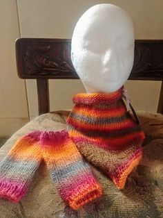 SET of Handknit Cowl and Fingerless Gloves - Texting Gloves- Multicoloured- One Size Fits All-Unforgettable Yarn Neckerchief and Gloves Texting Gloves, Late Fall, Early Spring, Fingerless Gloves, Red Heart, Acrylic Yarn, One Size Fits All, Hand Knitting, Knitted Scarf