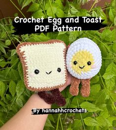 crochet egg and toast pattern by hannahcrochets