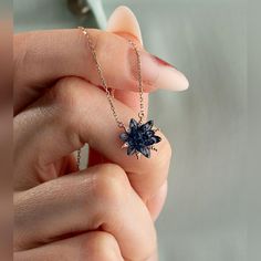 925 Sterling Silver Black Lotus Flower Necklace, Navy Blue Lotus Flower Necklace, Necklace for Women, Gift for Her, Anniversary Gift, Sale, Pink Lotus Flower Necklace Metal Used: 925 Sterling Silver Weight: 2.40 Gr Figure Width: 1.50 Cm Figure Height: 1.50 Cm Chain Length: 42 Cm Stone Type: Zircon Coating: Rose Plated Maintenance: It does not darken as long as contact with substances such as Perfume, Alcohol, Cream, Bleach is avoided. Packaging: All Products Are Sent in a Gift Box. Black Lotus Flower, Lotus Flower Necklace, Blue Lotus Flower, Black Lotus, Blue Lotus, Pink Lotus, Metal Necklaces, Flower Necklace, Necklace For Women