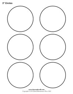 four circles are shown in the shape of a circle on a sheet of white paper